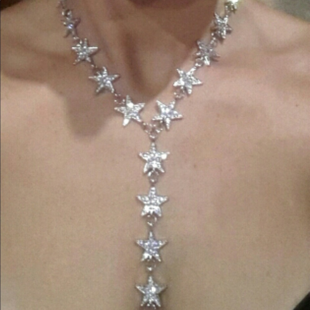 4 for $25🌺Boho Star Rhinestone Choker Necklace - Picture 8 of 9
